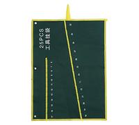 Hztyyier Bolsa de Estuche para Herramientas Enrollable, Herramientas de Lona Llave Organizador de Almacenamiento Bolsa con Verde 6/8/10/12/14/25 Bolsillos(25 Pockets)