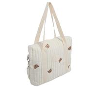 Hztyyier Bolsa Organizadora para Cochecito, Diseño Colgante Que Ahorra Espacio, Bolsa Multifuncional para Cochecito para un Acceso Cómodo a los Elementos Esenciales, en Movimiento (Oso Beige)