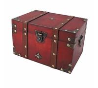 Hztyyier Caja de Almacenamiento de Madera Vintage con Cerradura Codificada, Contenedor Grande y Exquisito Organizador de Joyas para Pendientes, Pulseras, Varillas de Incienso, (Cerradura