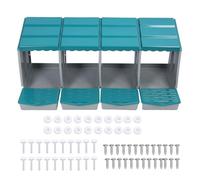 Hztyyier Caja de Anidación Cajas de Anidación de Pollo con Perch Roll Away Metal Box Coop con Almohadillas de Percha para Colocar Huevos (4 Compartimento)