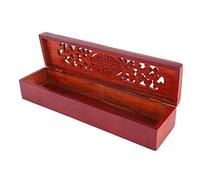 Hztyyier Caja de Incienso Vietnam Nanmu Holder para Palillos Incienso de Palo Surtido de Suministro Budista Hueco(#3)