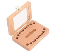 Hztyyier Caja de Madera para Dientes de bebé, Rectangular, Soporte para Recuerdos de Dientes de Niños, Material de Madera de Pino Seguro, Caja de Almacenamiento de Recuerdos de de bebé para
