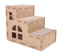 Hztyyier Caja Rascadora para Gatos Grande Corrugada de Cartón con Almohadilla para Rascar para Juegos y Descansos de Gatos en Interiores, Diseño Funcional Resistente, los Tamaños de, para