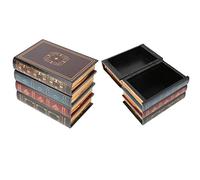 Hztyyier cajas de almacenamiento vintage organizadores decorativos para estantes en oficina o casa