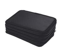 Hztyyier Case de Lápiz de Tela de Oxford 72 Slots Organizador 4 Compartimentos Cepillos de Acuarela Portátiles Bolsa de Envoltura Diseñada con 4 Capas para Pinturas Darkeners, etc. (Black)
