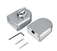 Hztyyier Cerradura de Seguridad para Puerta, Cierre de Vidrio 10-12 mm, Acero Inoxidable con Llaves for Hogar Hotel Baño