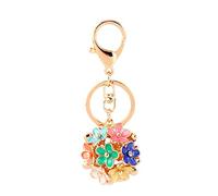 Hztyyier Colgante Llavero Adorno de Cristal Monedero con Flores Brillantes para Regalo de Moda