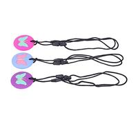 Hztyyier Collar de Dentición para bebé, Bonito Patrón de Mariposa, Silicona Suave, Masticable Sensorial para Niños Pequeños, Paquete de 3