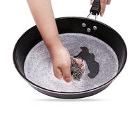 Hztyyier Depurador de Cota de Malla Duradero de Acero Inoxidable para Limpiador de Sartén de Hierro Fundido, Fácil de Limpiar, para Cocina y Hogar (4x4 en)