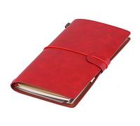 Hztyyier Diario de Viaje Cuero PU cuaderno reutilizable 5 colores disponibles rojo para escritura y dibujo