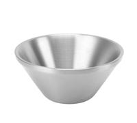 Hztyyier Ensaladera de Acero Inoxidable 304, Elegante Cuenco Redondo de Metal, para Ensaladas, Aperitivos y Postres, Ideal para Cenar Todos los días. (Plata 12 cm/4,7 pulgadas)