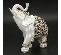 Hztyyier Estatua de Elefante de 6.7 Pulgadas con Adorno de Elefante Afortunado de Estilo Vintage de Color para decoración del hogar Decoración de Oficina Colección Regalo