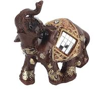 Hztyyier Estatua de Elefante Feng Shui Decoración de Suerte Figura de Resina Tamaño Pequeño para Hogar y Regalo