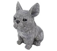 Hztyyier Estatua de Perro Realista Escultura Decorativa para Jardin Hecha de Resina Adorno Exterior del Hogar Perro Sentado