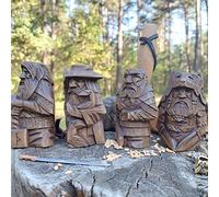 Hztyyier Estatua Decorativa de Odin, Figura Nórdica de Resina con Arma Larga, Decoración del Hogar