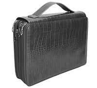 Hztyyier Estuche para lápices con 200 Ranuras, Estuche Organizador de lápices de Cuero PU de Gran Capacidad, Bolsillo de Almacenamiento clasificado con Cremallera de 4 Capas(#2)