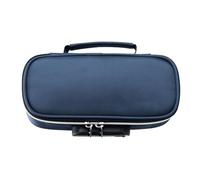 Hztyyier Estuche para Lápices con Cerradura de Gran Capacidad con Cerradura de Combinación, Material de Lona Elegante, Asa Portátil, para Estudiantes, útiles Escolares (Joya Azul)