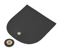 Hztyyier Funda con Tapa para Bolso, Hebilla Magnética de Cuero Dividido, Piezas Elegantes para Bolso de 12,6x13,7 Cm para Accesorios de de Bricolaje (BLACK)