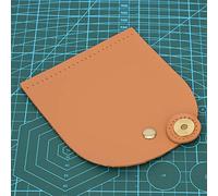 Hztyyier Funda con Tapa para Bolso, Hebilla Magnética de Cuero Dividido, Piezas Elegantes para Bolso de 12,6x13,7 Cm para Accesorios de de Bricolaje (Amarillo tostado)