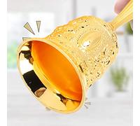 Hztyyier Golden Hand Bell-Zinc Alera en Memoria Práctica de Estilo Europeo para Servicio de Efectivo y Despertar, Decoración del Hogar