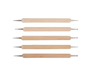 Hztyyier Juego de 5 Lápices ópticos de Doble Extremo para Trazado de Puntos, Madera Compuesta y Acero, Juego de Herramientas de Grabado con Agarre Firme para Proyectos de Cerámica y Escultura