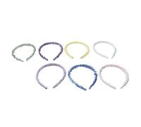 Hztyyier Juego de Aros para el Cabello Plisados de Satén Colorido para Mujer, Diadema Antideslizante para Uso Diario, 7 Aros para el Cabello de Color para Fiestas y Deportes, Tela y Material