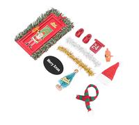Hztyyier Juego de Decoración Navideña para Casa de Muñecas, Juguetes Modelo Coloridos de Bricolaje para Casa de Muñecas a Escala 1/12 1/6, Accesorios Educativos de Navidad para Niños