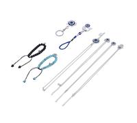 Hztyyier Juego de Joyas de Ojos Fashionable Lucky Protective Posting Psendy Pulsera Conjunto de Llaves para Hombres Vida Diaria