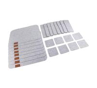 Hztyyier Juego de Manteles Individuales de Fieltro con Bolsa para Tenedor y Posavasos, Tapete de Comedor Resistente Al Calor para Cocina Casera, 140 Grados F, Juego de Tapetes de Vajilla de 8 Piezas