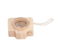 Hztyyier Juguete Lindo de la Lente de la Prisma del Estilo de la Cámara con el Efecto del Ojo de la Abeja para, Portátil, Hecho de Madera de Roble (Color madera)