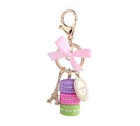 Hztyyier Llavero de aleación Colorido Adorable macarrón Torre Eiffel Encanto del Coche for Decoración de Bolsa