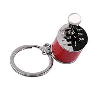 Hztyyier Llavero de Palanca de Cambios 6 Velocidades Metal Rojo Decorativo para Aficionados al Automóvil