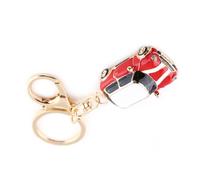 Hztyyier Llavero Deportivo 3D, Diseño Clásico de Coche, Color Rojo, Accesorio Conmemorativo