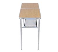 Hztyyier Mesa de Camping Plegable, Ligera, de Aleación de Aluminio, Portátil, para Picnic, con Altura Ajustable y Superficie Grande, para Viajes Al Aire Libre, Pesca y hogar.