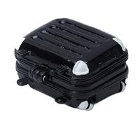 Hztyyier Mini Caja de Maleta de Viaje, Exquisita Colección de Casa de Muñecas para Decoración de Casa de Muñecas 1:12, Aleación de Aluminio (Black)