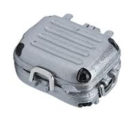 Hztyyier Mini Caja de Maleta de Viaje, Exquisita Colección de Casa de Muñecas para Decoración de Casa de Muñecas 1:12, Aleación de Aluminio (Silver)