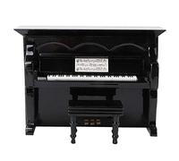 Hztyyier Mini Piano Modelo de Piano de Madera en Miniatura con Taburete pequeño Modelo de Instrumento Musical Regalos Musicales Decoración para el hogar Adornos