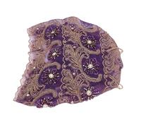 Hztyyier Mujeres Turbante Pañuelo Sombrero Terciopelo Encaje Borla Decoración Suave Transpirable para Uso Diario Fiestas Dormir Regalos (4)