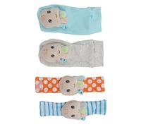Hztyyier Muñeco de Muñeca para Bebés Calcetines de bajo bebé Suave, Ajustable Ligero, Lindo Diseño de Animales de Animal, Alta Elasticidad, 4 Piezas de Regalos Ideales de Año Nuevo para