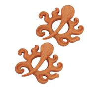 Hztyyier Pin de Broche de Pulpo, Broche de Animal de Madera Artesanal, Alfiler de Suéter de Chal Decorativo para Mujeres, Niñas, Amantes del Océano