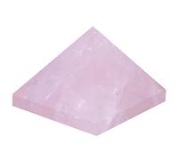 Hztyyier Pirámide de Cristal Natural para decoración del hogar de Escritorio Figuras de Talla de pirámide de Cuarzo Rosa Rosa