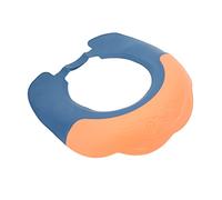 Hztyyier Protector de Pelo para Lavado de Niños Hecho de Material de Silicona, Protector de Ducha Ajustable para Baño de bebé, Adecuado para Niños y Pequeños (naranja azul)