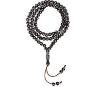 Hztyyier Rosario Oración Mala Beads 99 Granos Resina Cuentas de Rosario Musulmanas Adoración Islámica Oración Escritura Dorada Artículo Religioso, 49cm de Longitud(marrón)