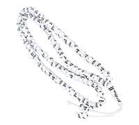 Hztyyier Rosario Oración Mala Beads 99 Granos Resina Cuentas de Rosario Musulmanas Adoración Islámica Oración Escritura Dorada Artículo Religioso, 44cm de Longitud(17 * 4 * 3cm-Blanco)