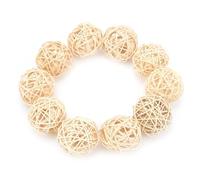 Hztyyier Sepak Takraw Bola de Ratán Natural para Loros - Juguete Masticable Seguro y No Tóxico para Aves y Mascotas Pequeñas, Paquete de 10 Unidades