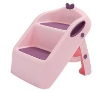 Hztyyier Taburete de Entrenamiento para Ir Al Baño con Diseño Plegable y Características de Seguridad para el Baño del bebé. Taburete de 2 Escalones para Niños Pequeños para Facilitar el (PINK)