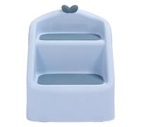 Hztyyier Taburete de Entrenamiento para Ir Al Baño con Diseño Plegable y Características de Seguridad para el Baño del bebé. Taburete de 2 Escalones para Niños Pequeños para Facilitar el (BLUE)