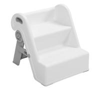 Hztyyier Taburete Plegable Duradero de 2 Escalones para Niños con Protector contra Salpicaduras, Taburete de Entrenamiento para IR Al Baño, Plástico para Organización del Baño (White)