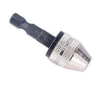 Hztyyier Taladro de Flota Eléctrica Portátil Chuck Hex Shank Tres Jaw Clamp Chuck-Swamp Range 0.3-3.6 Mm para Mini Taladros, Hexagonal Práctico Chuck