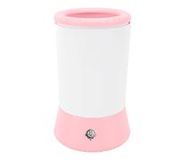 Hztyyier Taza Limpiadora Automática de Pies para Perros, Práctica Herramienta de Lavado de Pies para Perros y Gatos, Material Plástico de Primera Calidad (Rosa Blanco)